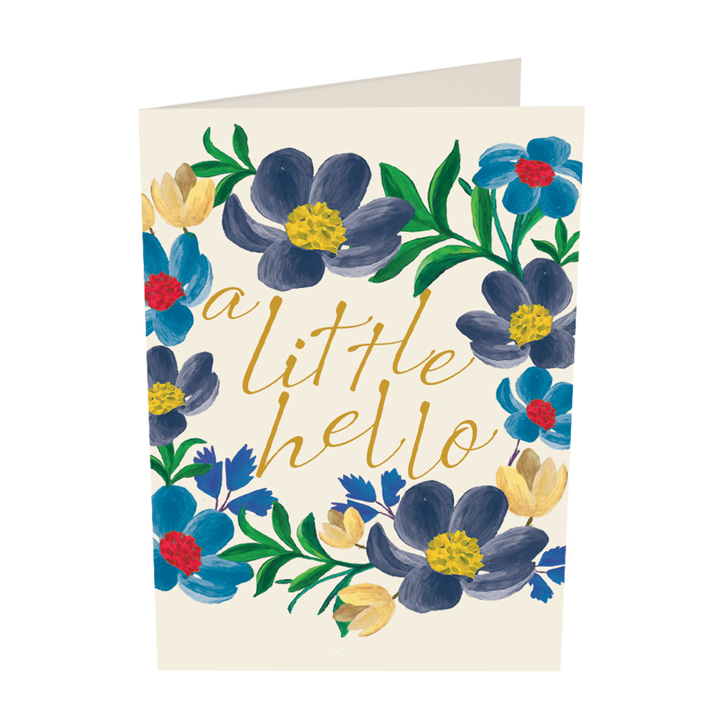Caroline Gardner Notecards 10 Pack Hello