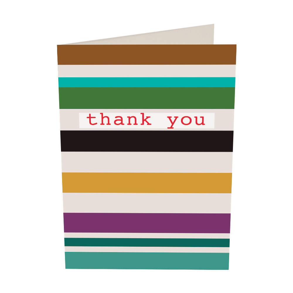 Caroline Gardner Thank You Notecards 10 Pack Stripe