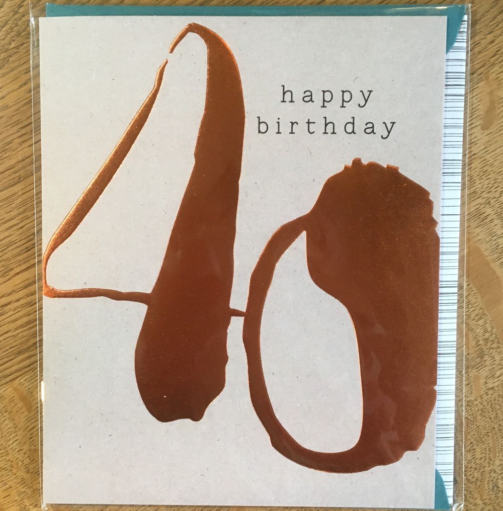 Belly Button Copperfield 40th Birthday Card