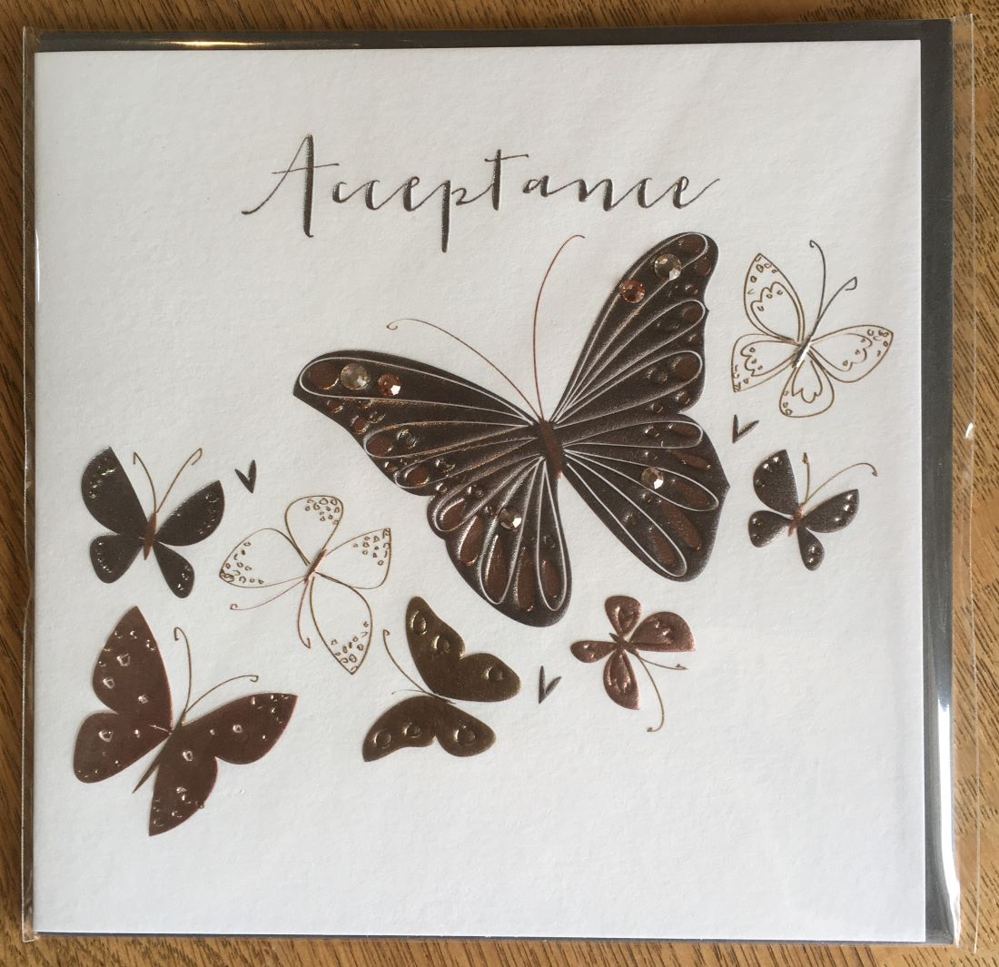 Belly Button Paloma Acceptance Card - Butterflies