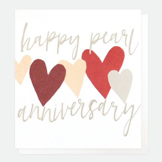 Caroline Gardner Quintessential Pearl Anniversary Card