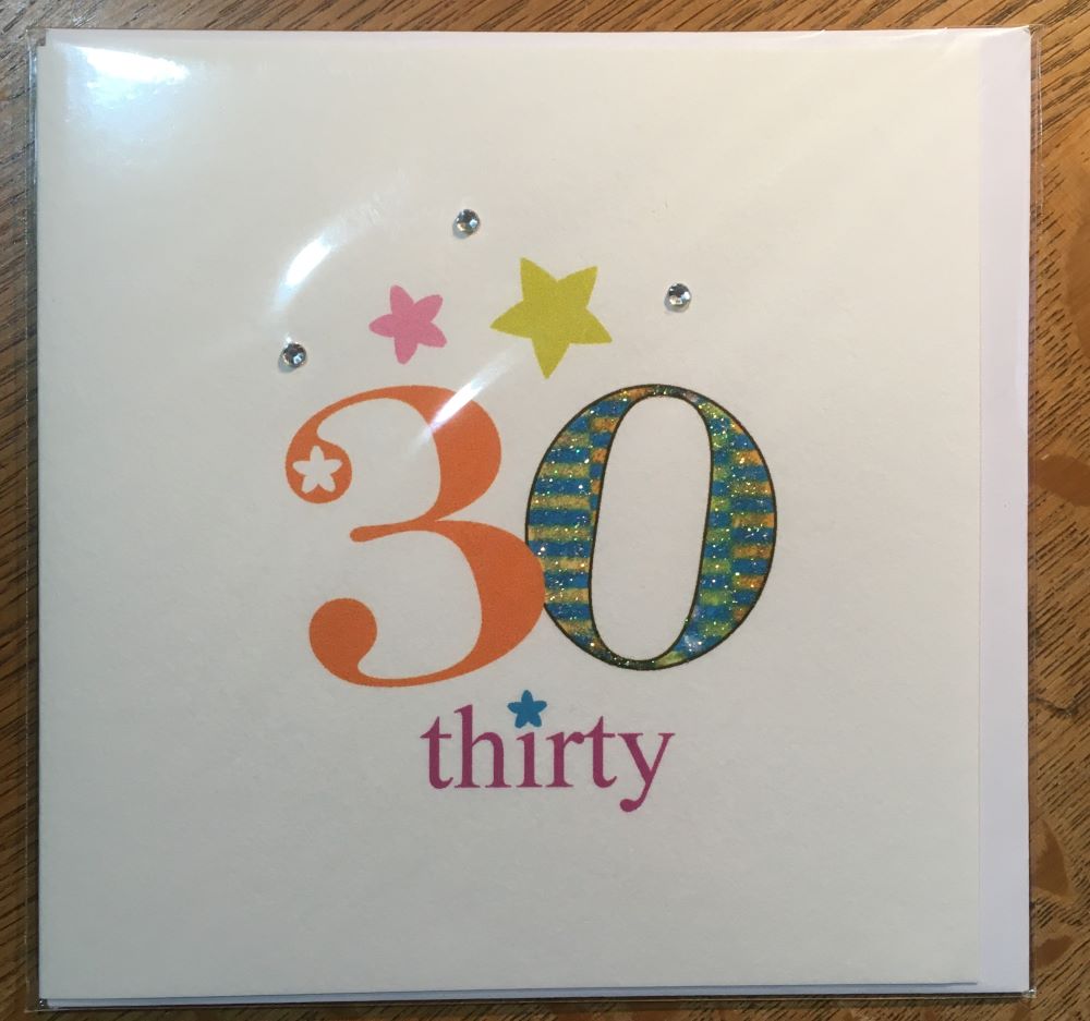 Sadie Jean Designs 30th Card Orange