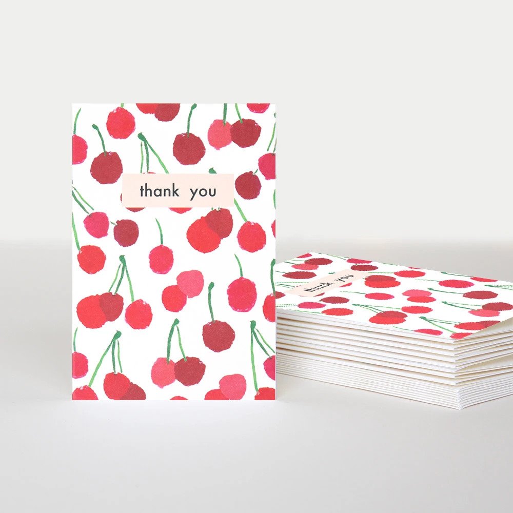 Caroline Gardner Thank You Notecards 10 Pack Cherries